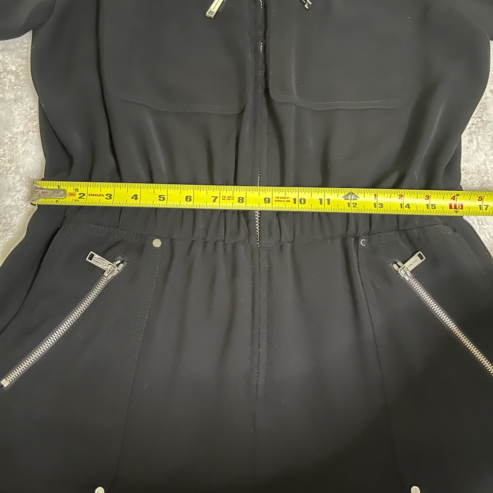Women’s MICHAEL MICHAEL KORS Cady Utility Jumpsuit in Black • Large - Picture 11 of 16